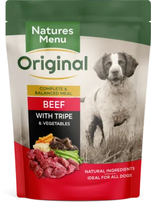 Natures Menu Pouch Original Beef With Tripe & Vegetables 8 x 300g