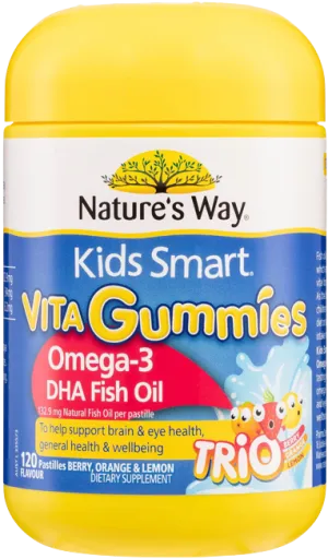 Nature's way Kid Smart Vita Gummies Omega-3 DHA Fish oil (120Cap/bottle)