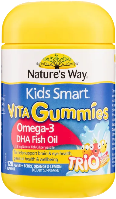 Nature's way Kid Smart Vita Gummies Omega-3 DHA Fish oil (120Cap/bottle)