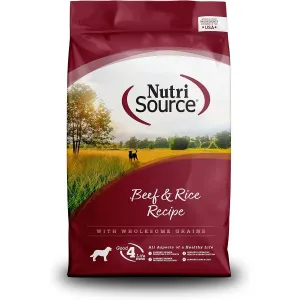 NutriSource Beef & Rice Healthy Dry Dog Food 12lb