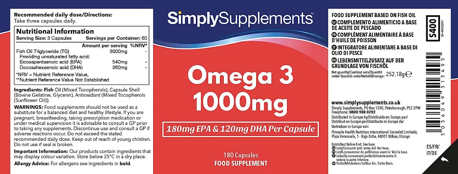 Omega 3 1000 mg - 360 Capsules