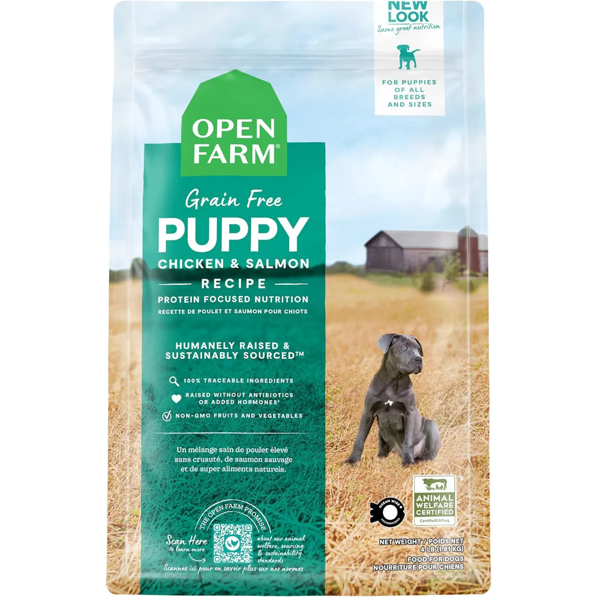 Open Farm Puppy Grain-Free Dry Dog Food 4lb