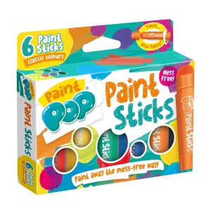 Paint Pop Classic 6 Pack Paint Quick Dry Paint Sticks