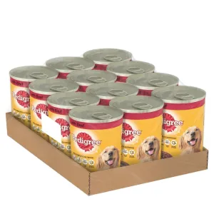Pedigree Beef Chunks in Gravy for Dogs (12x400g Tins)