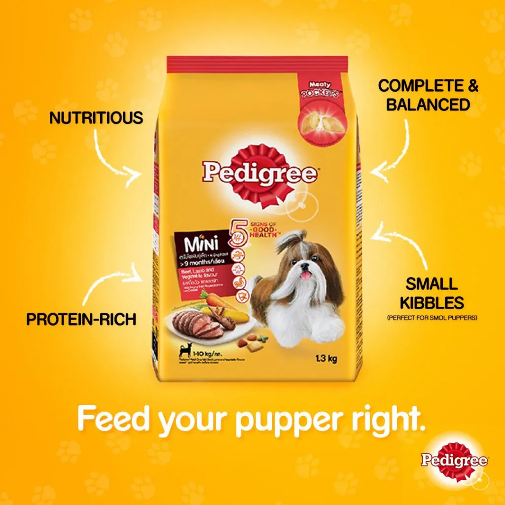 Pedigree Dry Dog Food 2.7kg All Breeds & Flavors for Adult/Puppy NutriDefense