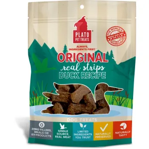 Plato Original Real Strips Duck Recipe Dog Treats