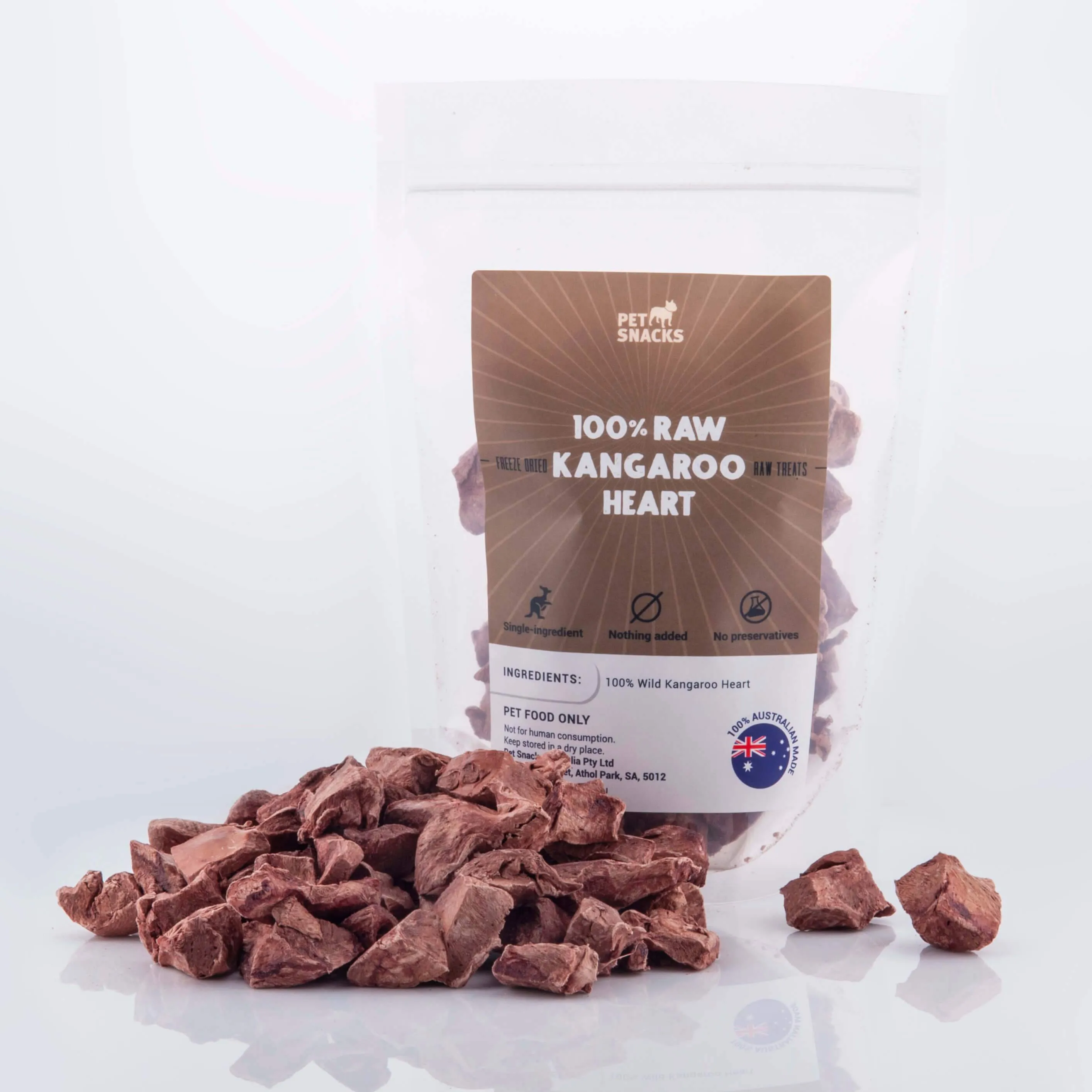 Raw Diced Roo Heart Treats
