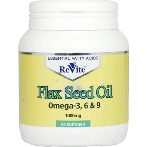 Revite Flaxseed Oil 1000mg 90 Softgels