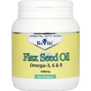 Revite Flaxseed Oil 1000mg 90 Softgels
