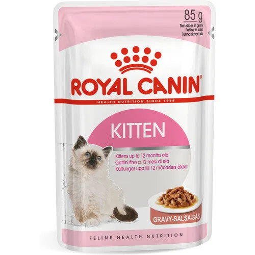 Royal Canin Kitten Instinctive Cat Food in Gravy Pouches 12 x 85g