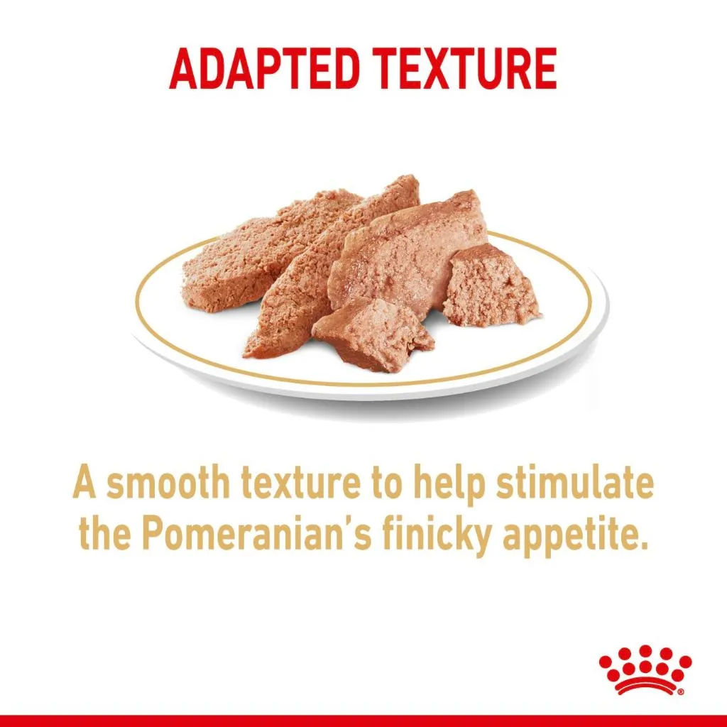 Royal Canin Pomeranian Adult (85g x 12 Pouches) Wet Dog Food - Breed Health Nutrition