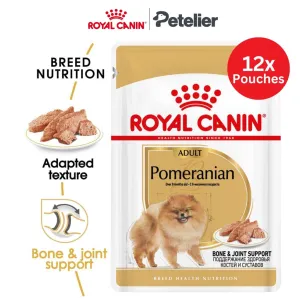 Royal Canin Pomeranian Adult (85g x 12 Pouches) Wet Dog Food - Breed Health Nutrition