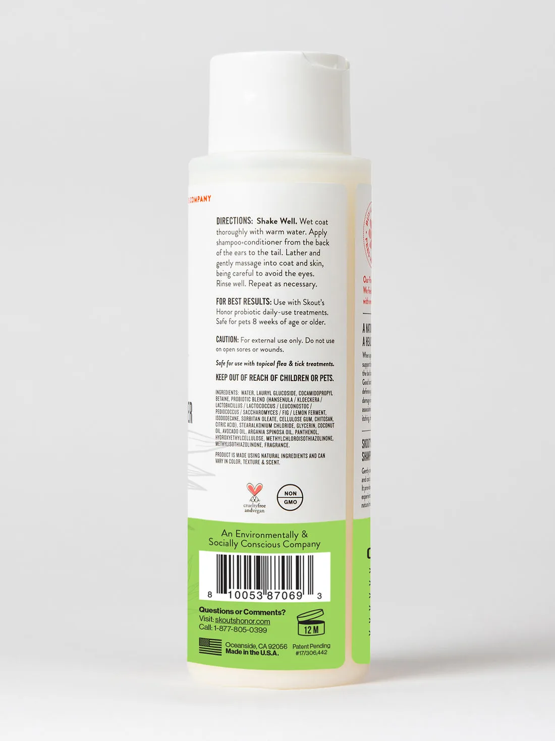 Skout's Honor Probiotic Shampoo   Conditioner Sunkissed Coconut for Dogs