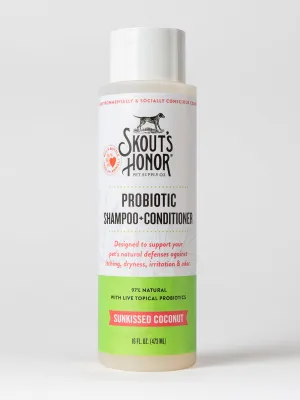 Skout's Honor Probiotic Shampoo   Conditioner Sunkissed Coconut for Dogs