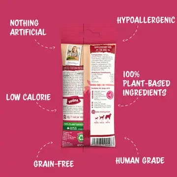 Soopa Strawberry Dog-Queri Bites Dog Dental Chew