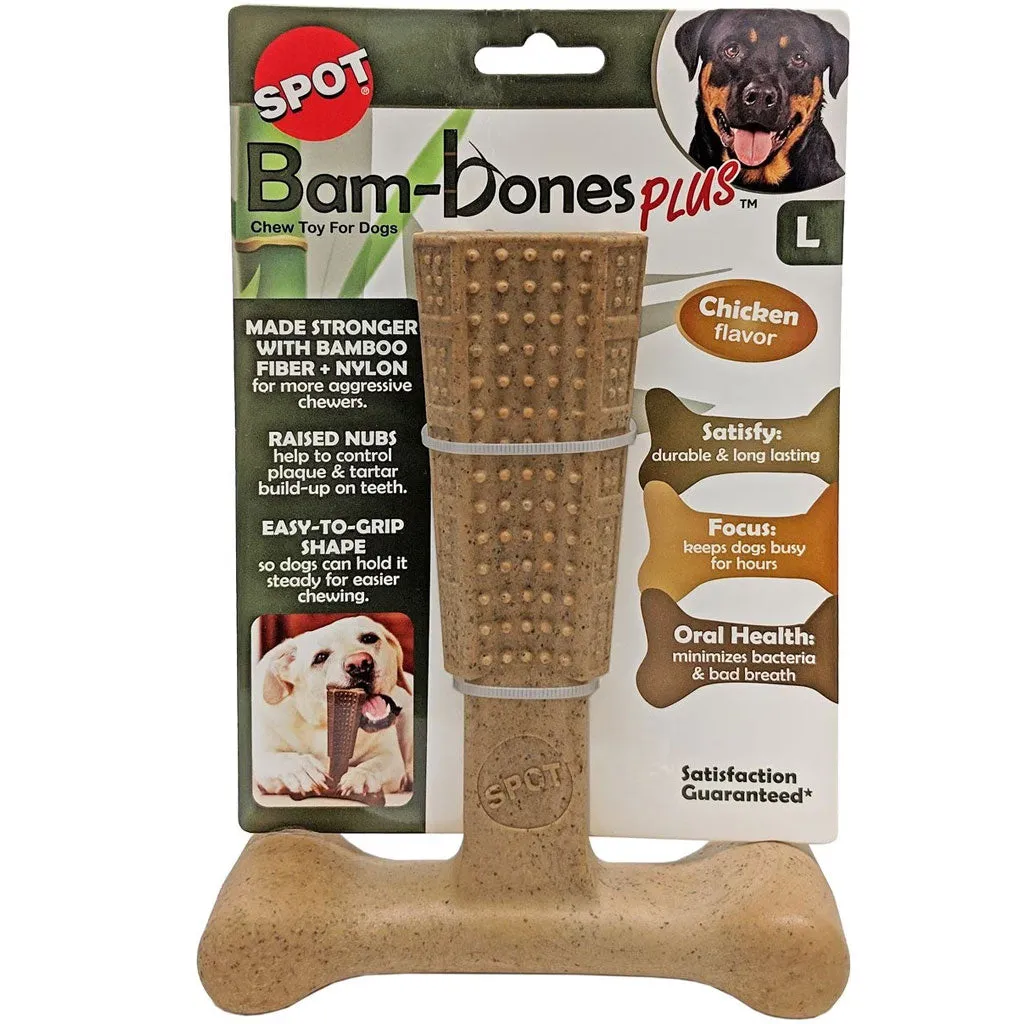 Spot Bam-Bones Plus Chicken Flavor Dog Chew Toy