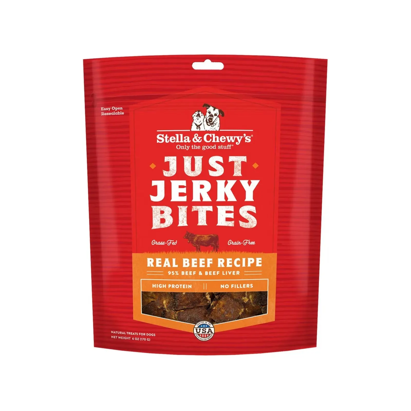 Stella & Chewy's - Just Jerky Bites Dog Treats - Real Grass-Fed Beef Recipe 6oz