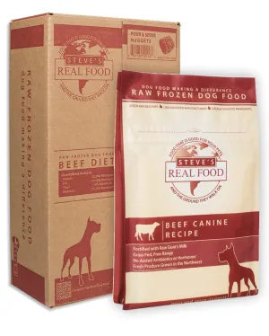 Steve's Real Food Frozen Beef Nuggets Dog & Cat Food 5lb