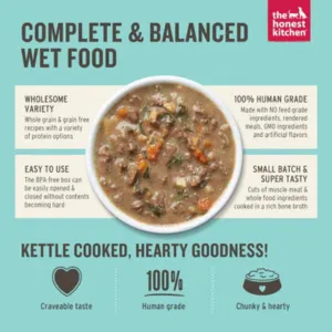 The Honest Kitchen One Pot Stew Simmered Turkey & Quinoa Stew Wet Dog Food, 10.5-oz