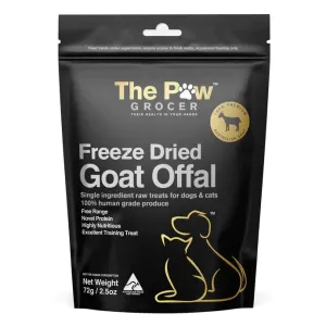 The Paw Grocer Black Label Freeze Dried Goat Offal Dog and Cat Treats 72g^^^