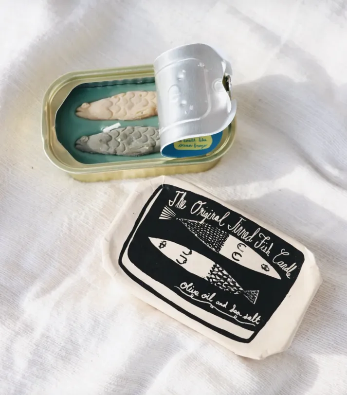 Tinned Fish Candle in Olive Oil and Sea Salt