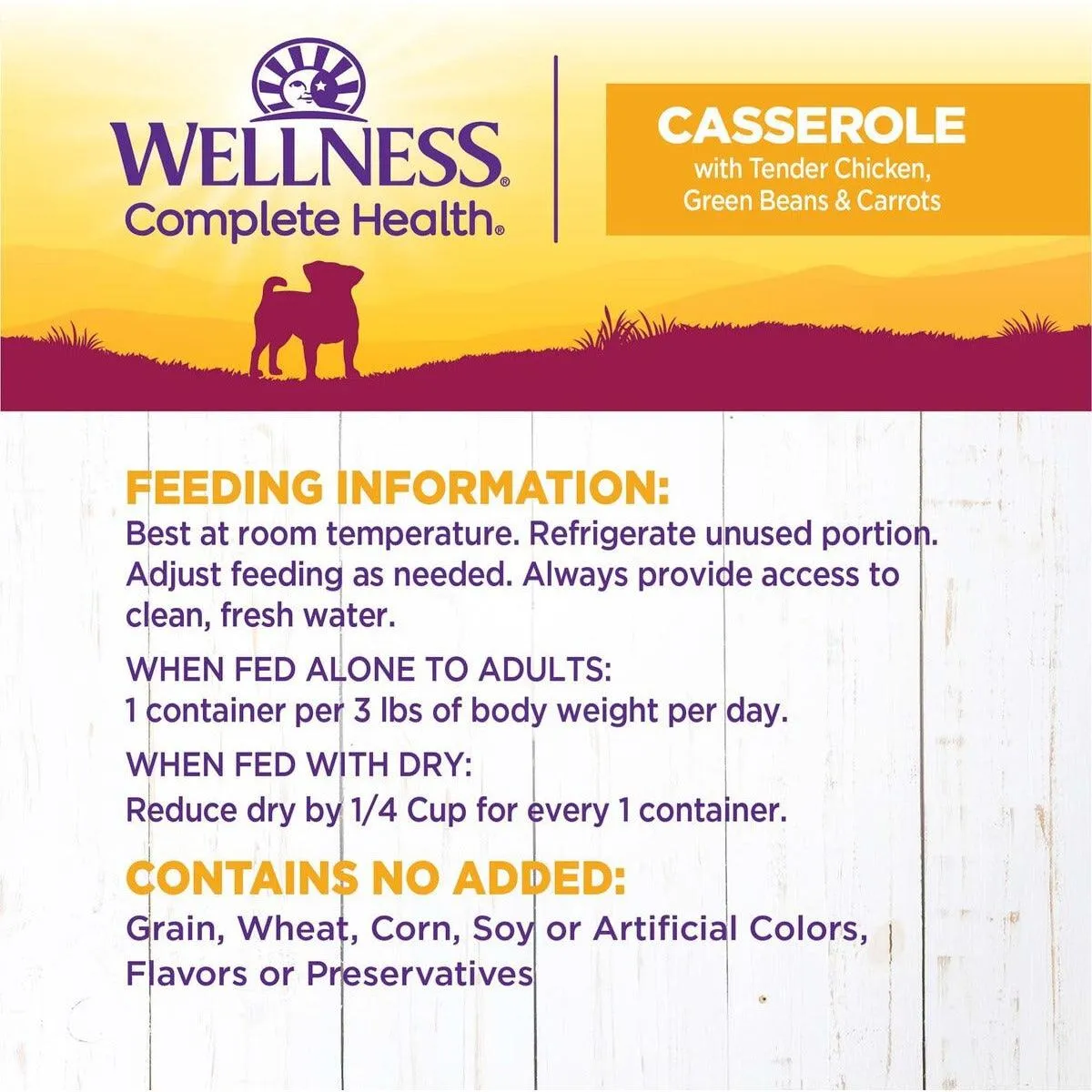 Wellness Petite Entrées Casserole Tender Chicken, Green Beans & Carrots Wet Dog Food