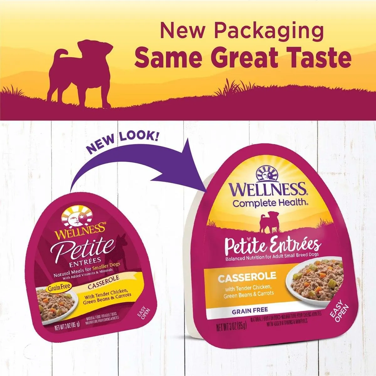 Wellness Petite Entrées Casserole Tender Chicken, Green Beans & Carrots Wet Dog Food