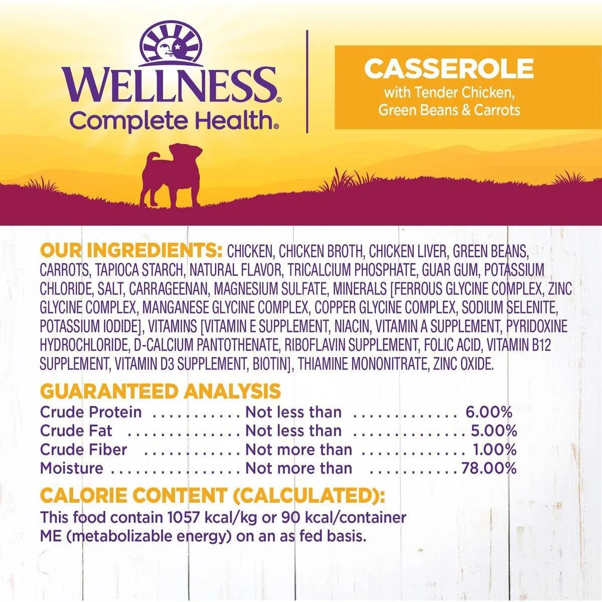 Wellness Petite Entrées Casserole Tender Chicken, Green Beans & Carrots Wet Dog Food