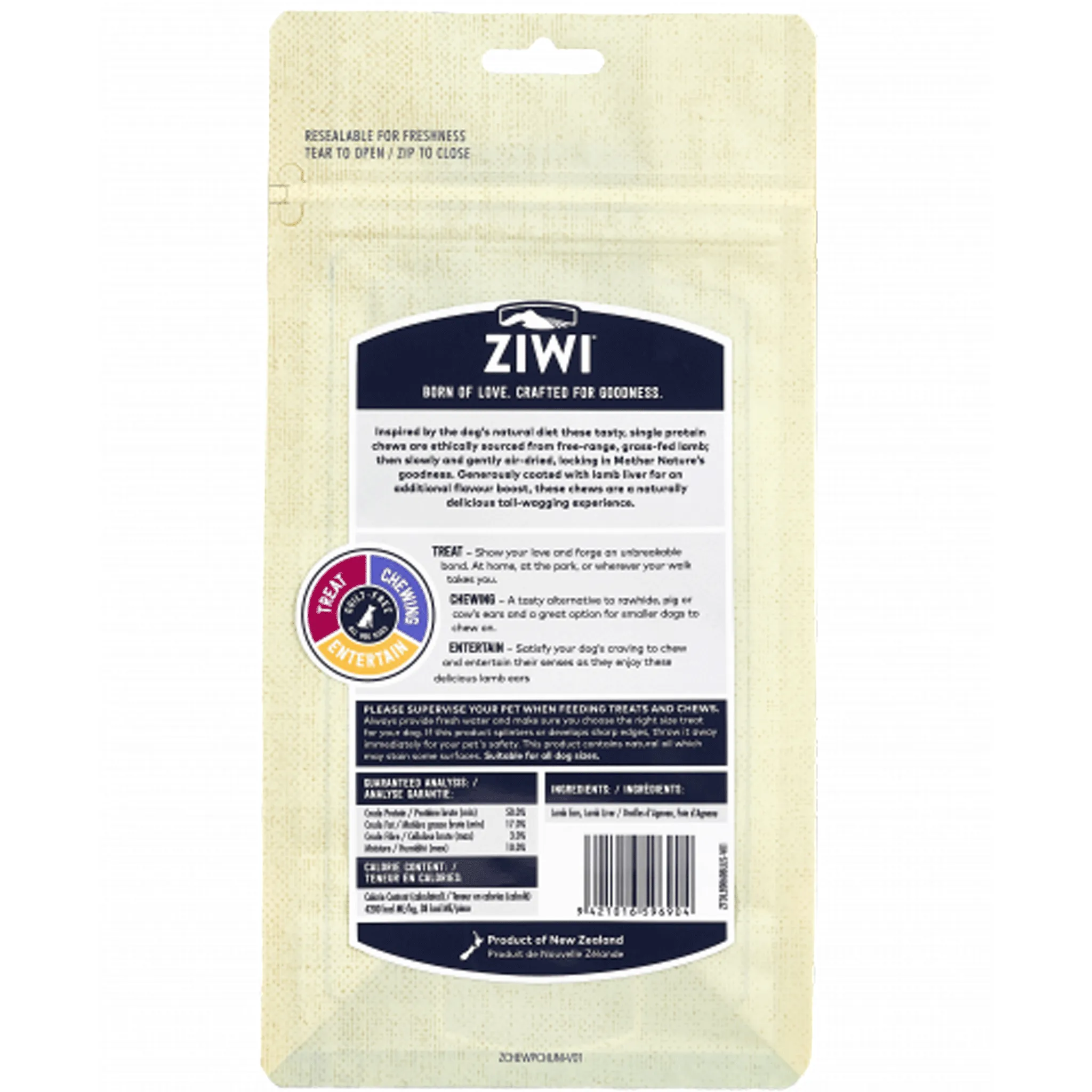 Ziwi Lamb Ears Dog Chew