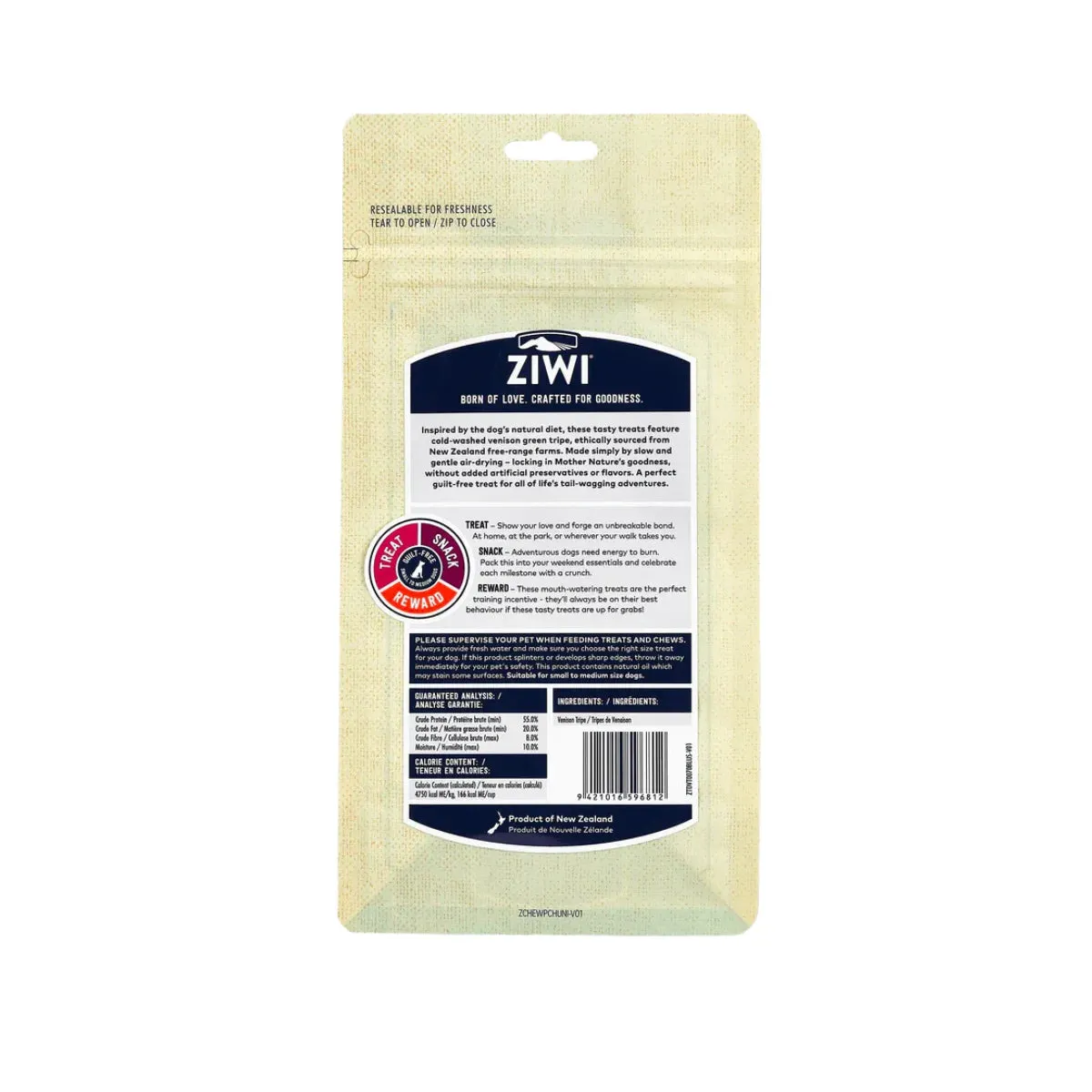 ZiwiPeak Oral Healthcare Chews - Venison Green Tripe 60g